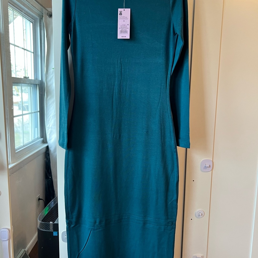 wild fable size Small Teal Long Sleeve Midi Dress NWT